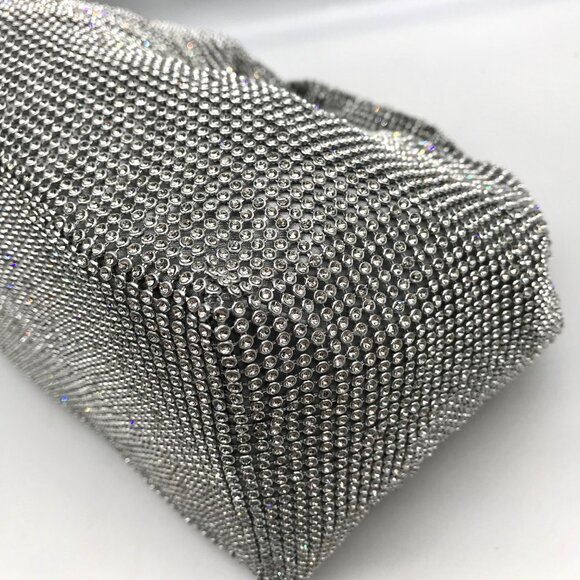 I.N.C. International Concepts Silver Mesh Crystal Hobo Bag - Picture 8 of 12